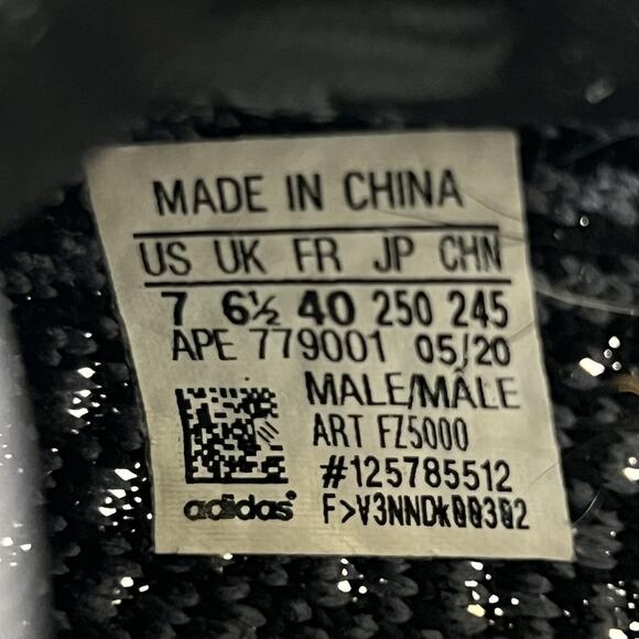 Adidas Yeezy Boost 350 V2 Shoes Sneakers Mens Size 7 Black Gray Carbon FZ5000 - Picture 8 of 9